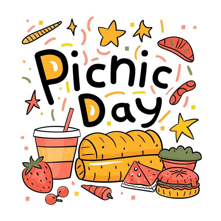 Picnic Day with Food and Bread