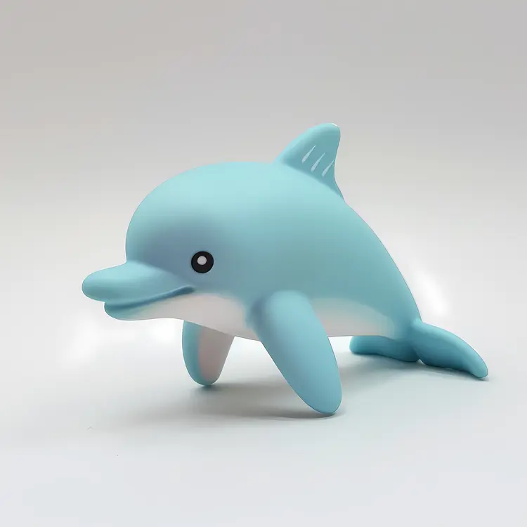 Cute Light Blue Dolphin Toy