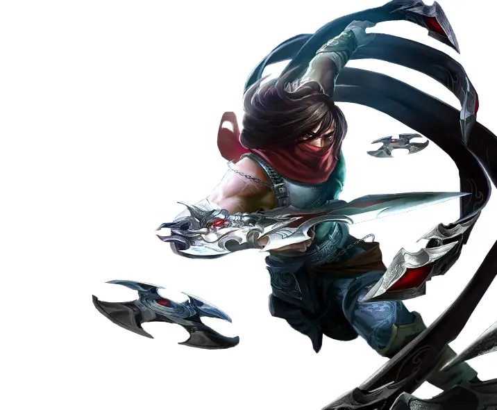 Character with Blades in Action Pose