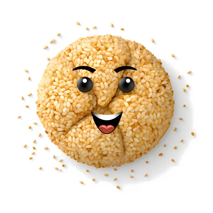 Smiling Rice Ball with Sesame
