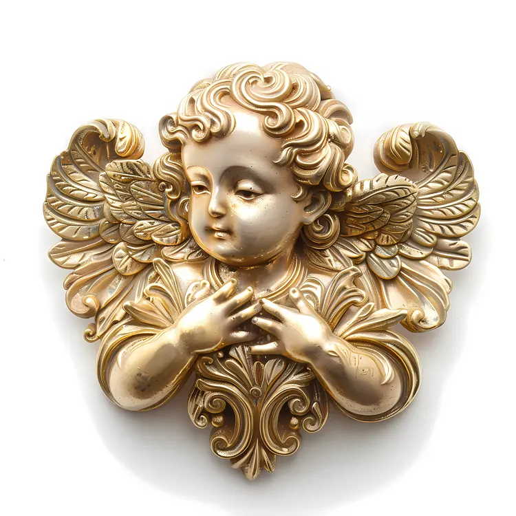Ornate Golden Angel Statue