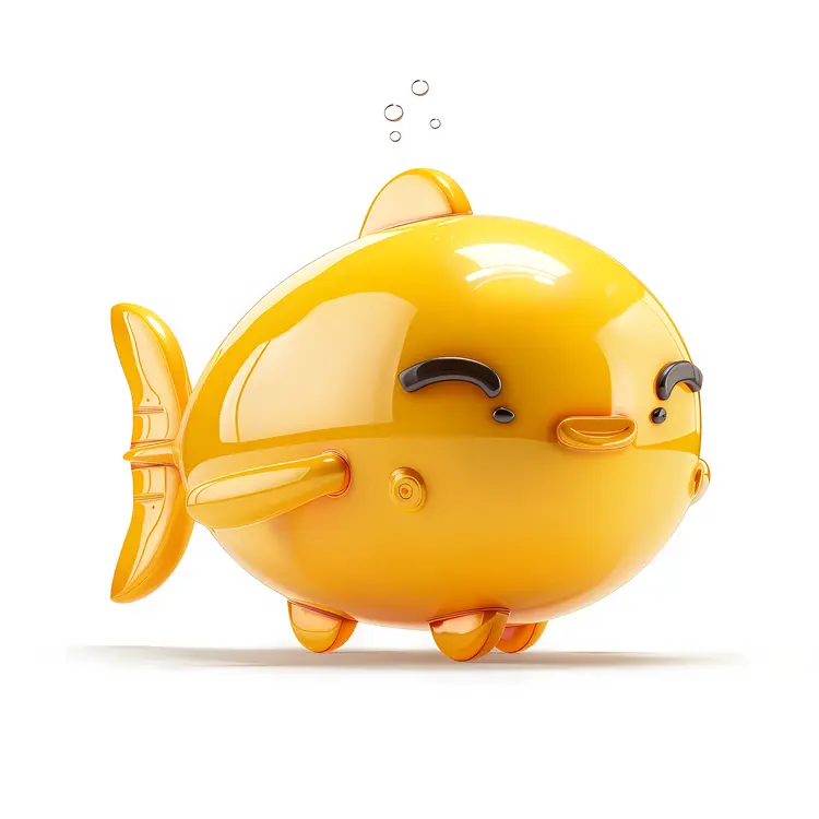 Cute Yellow Cartoon Submarine