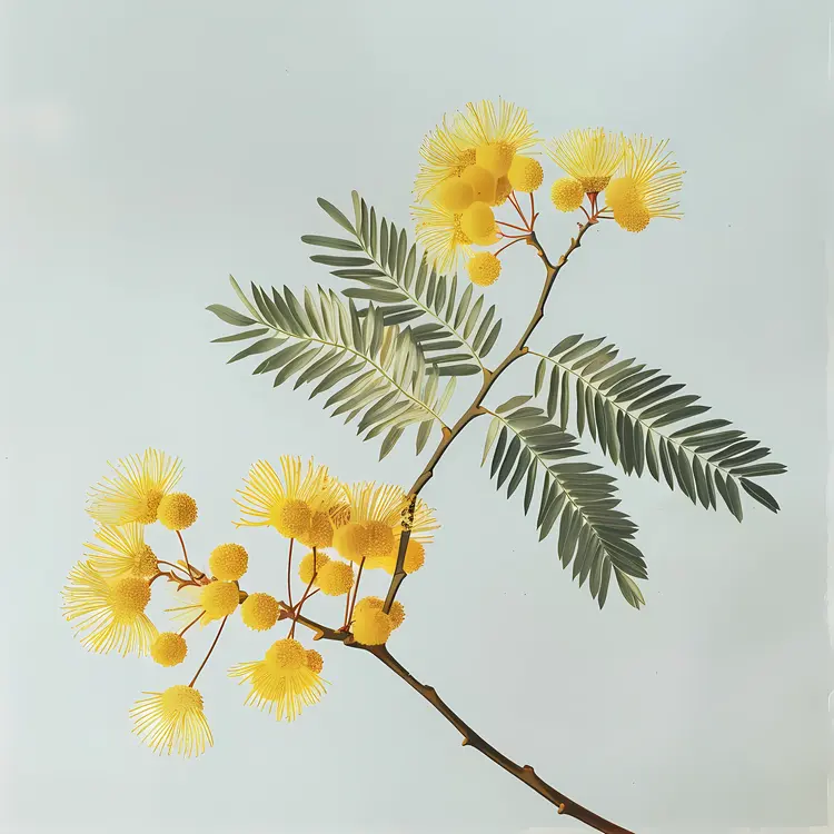 Yellow Flowers with Green Leaves