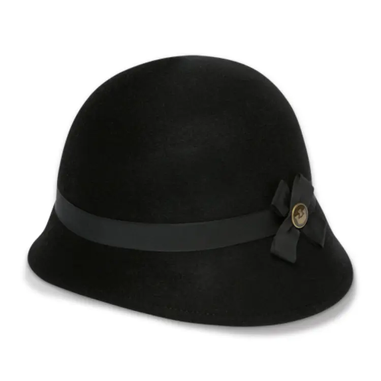 Elegant Black Hat with Bow