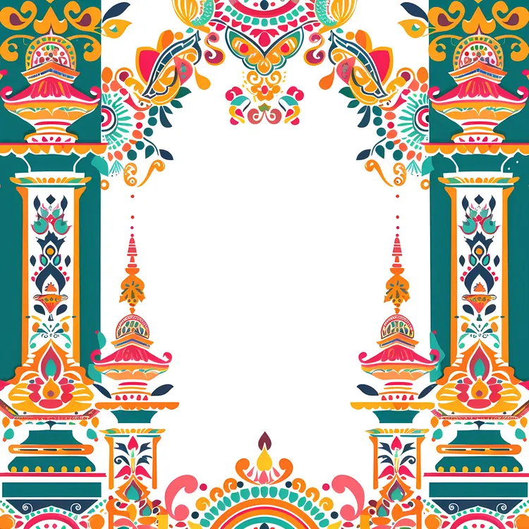 Colorful Ornate Decorative Frame