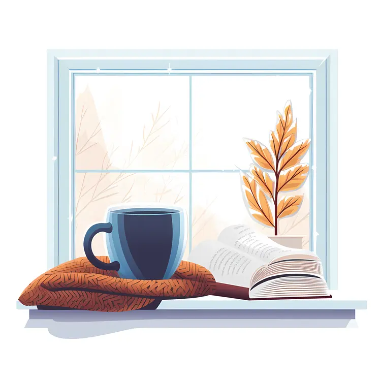 Cozy Reading with Coffee by the Window