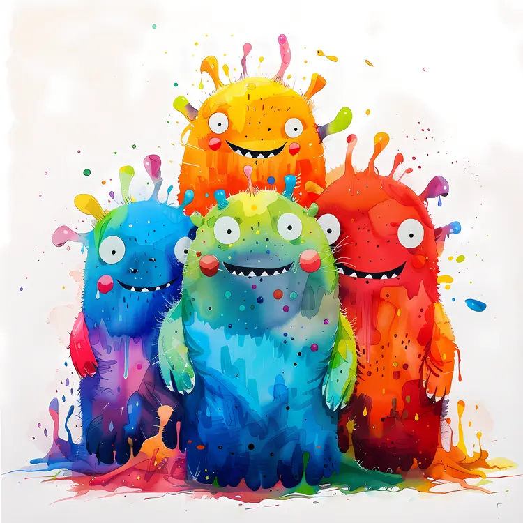 Colorful Cartoon Monsters