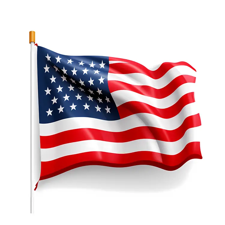 Waving American Flag