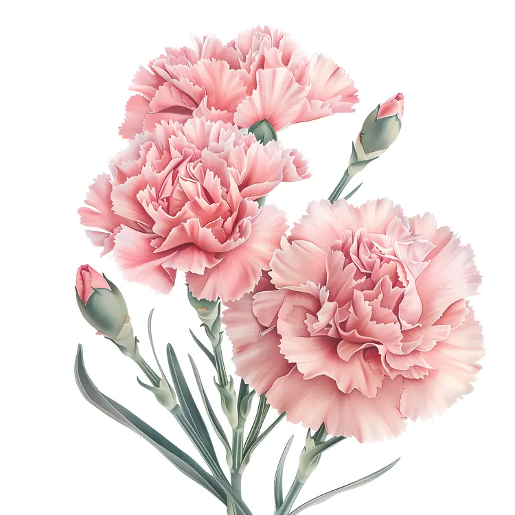 Beautiful Pink Carnations in Bloom