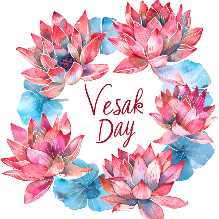 Pink Lotus Flowers for Vesak Day Celebration