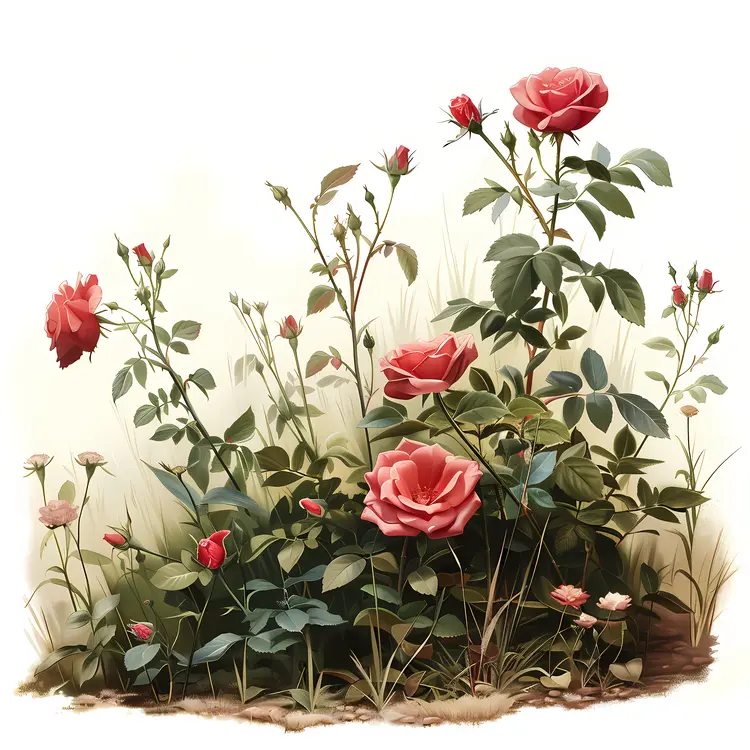 Garden of Red Roses