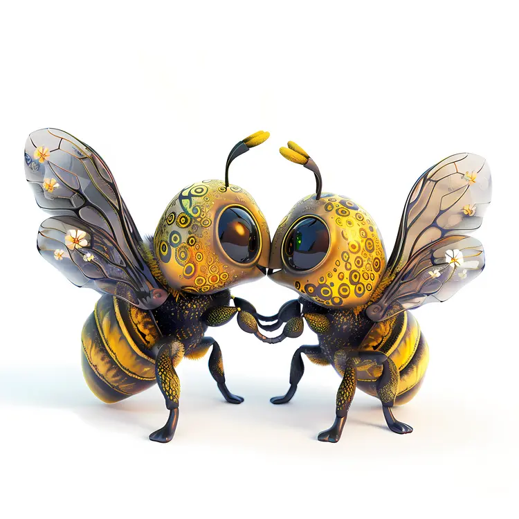 Cute Kissing Bees