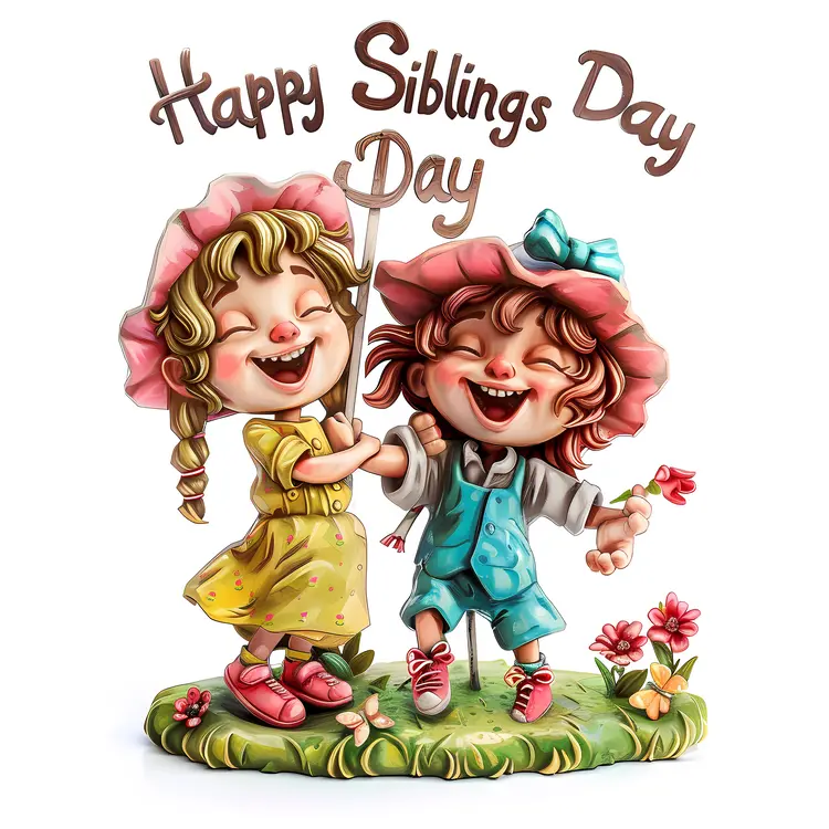 Happy Siblings Day with Two Kids