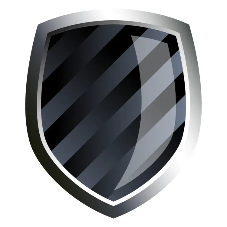 Glossy Black Shield Emblem
