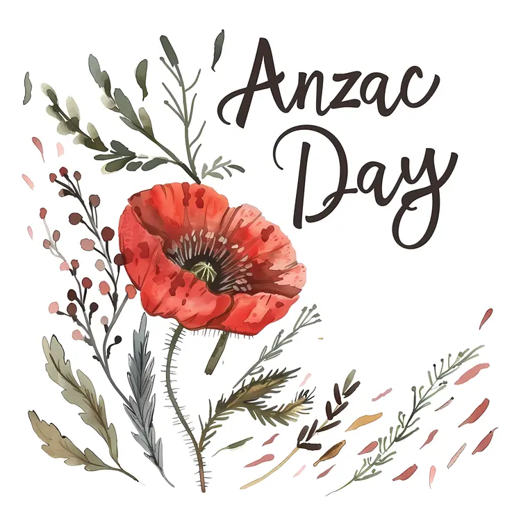 Red Poppy for ANZAC Day