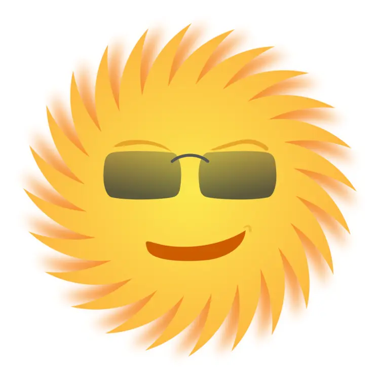 Smiling Sun with Sunglasses
