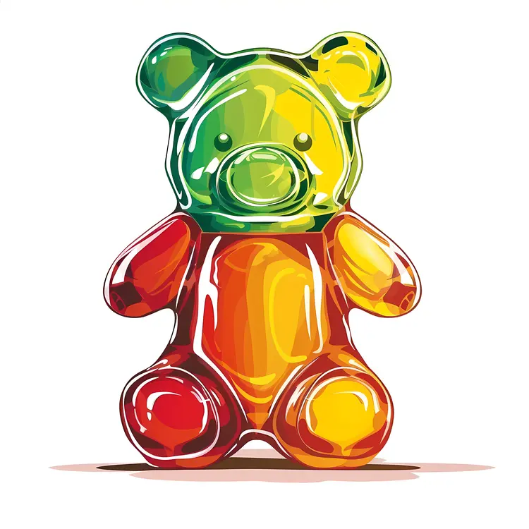 Colorful Gummy Bear Illustration