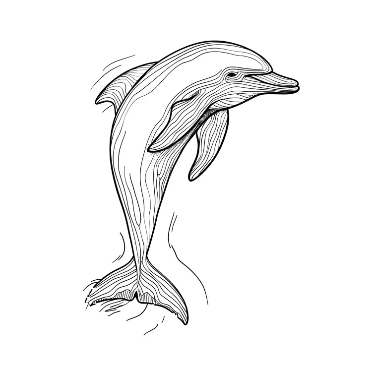 Dolphin Sketch Illustration