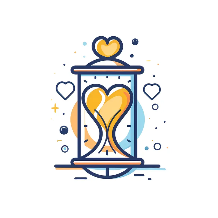 Heart Hourglass with Love