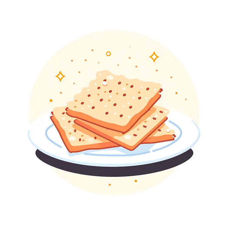 Crackers on a Plate with Stars