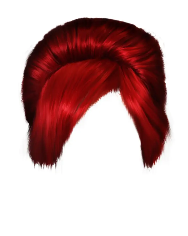 Vibrant Red Updo Hair