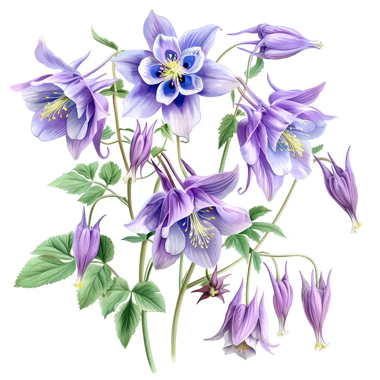 Purple Columbine Cluster