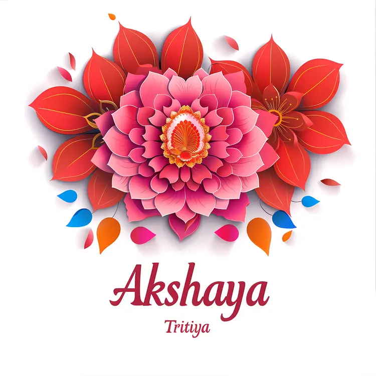 Colorful Floral Design for Akshaya Tritiya