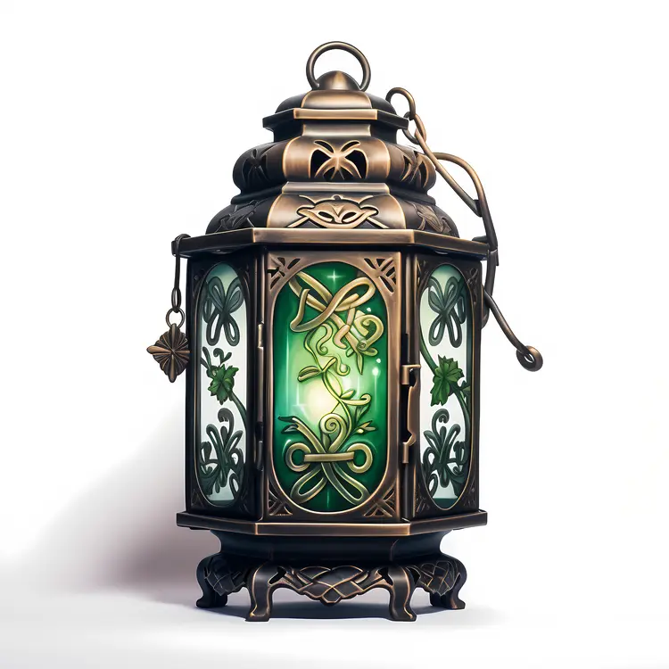 Celtic Design Lantern with Light