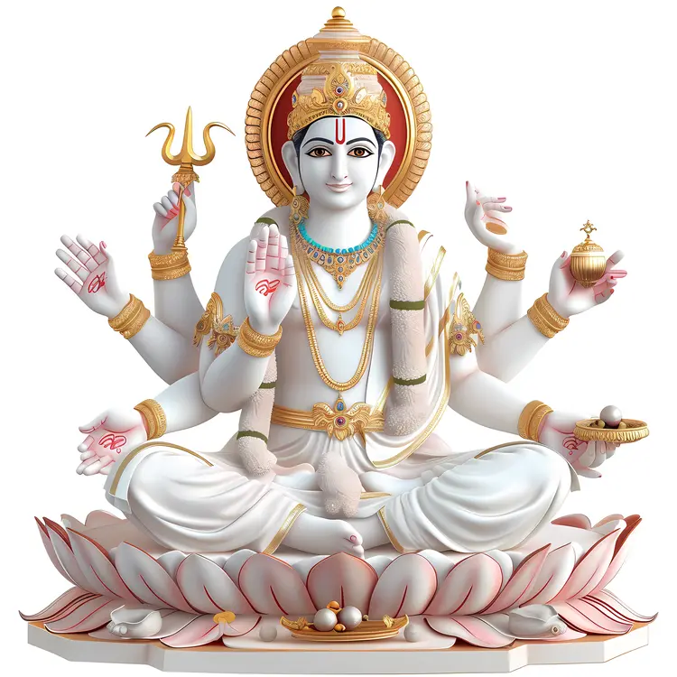 Hindu Deity with Multiple Arms