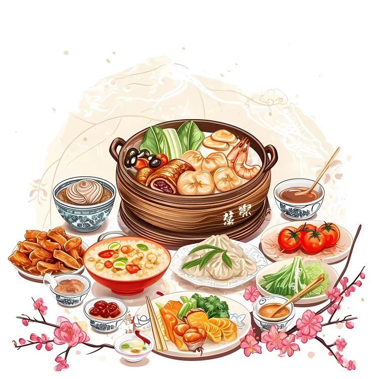 Traditional Chinese Cuisine with Dumplings