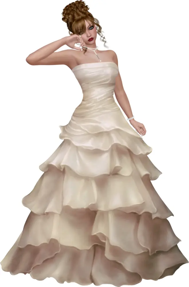 Elegant White Wedding Dress
