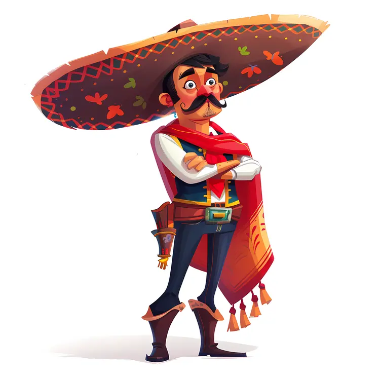 Mexican Character with Sombrero