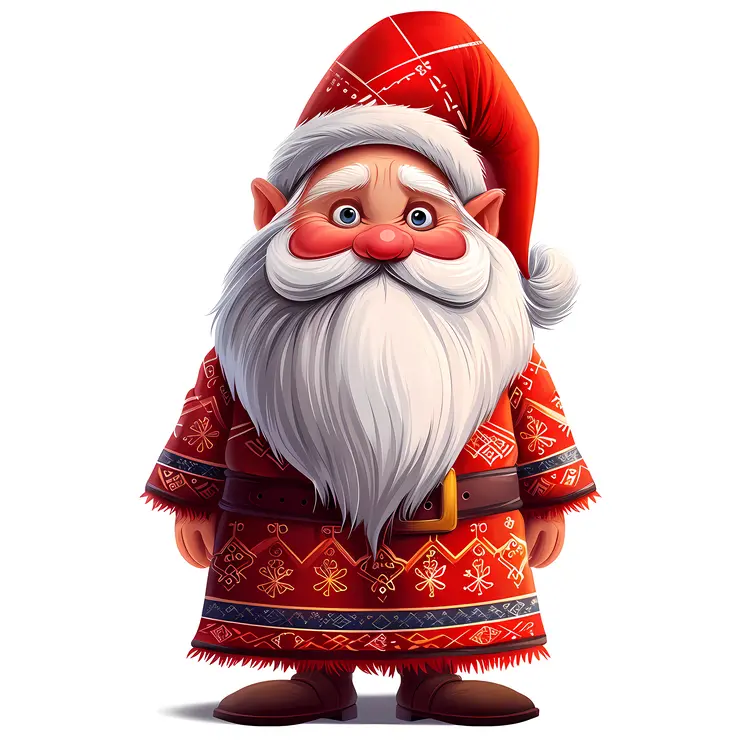Traditional Gnome with Red Hat and Outfit