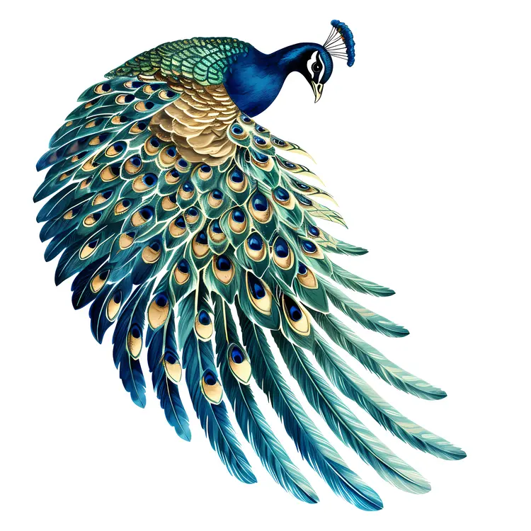 Majestic Peacock in Flight