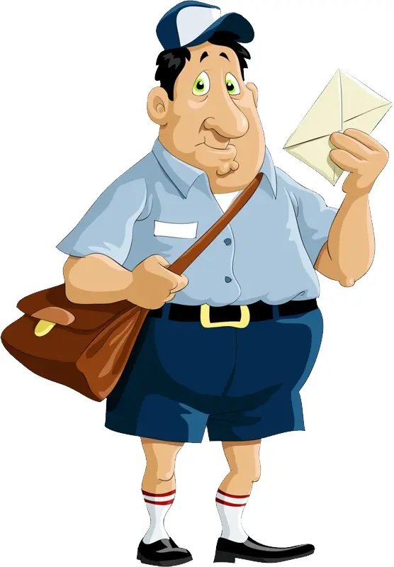 Postman with a Letter and Bag