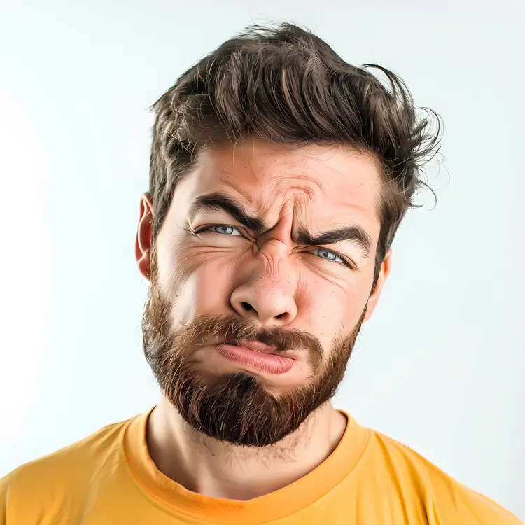 Confused Man with Beard