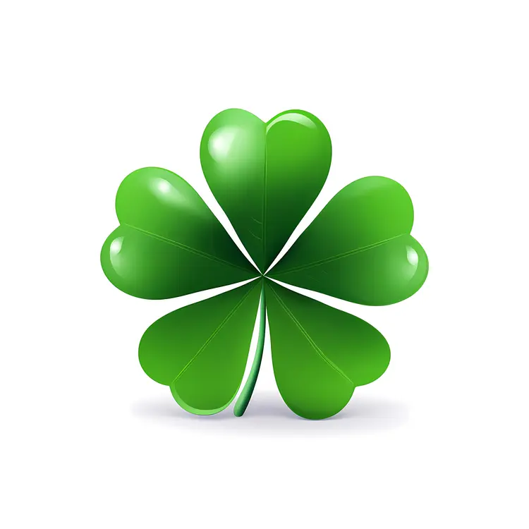Glossy Four-leaf Clover for St. Patrick's Day