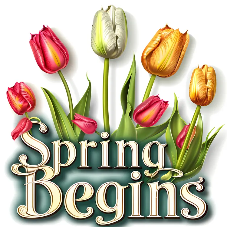 Spring Begins with Colorful Tulips