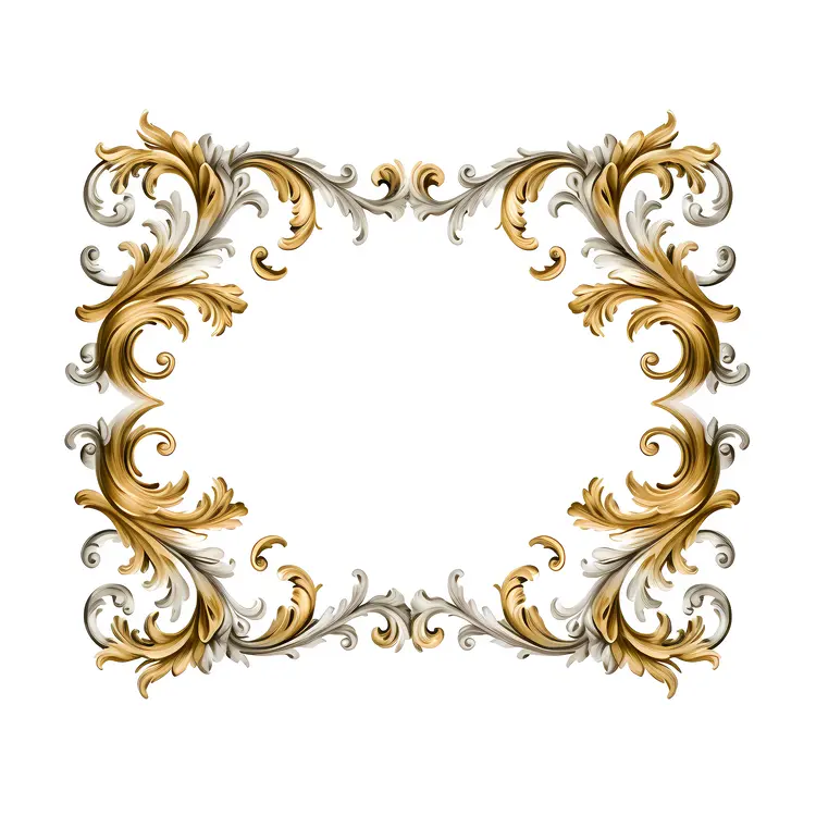 Golden Ornate Frame for Decoration