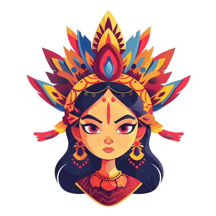 Vivid Goddess Art with Bright Colors