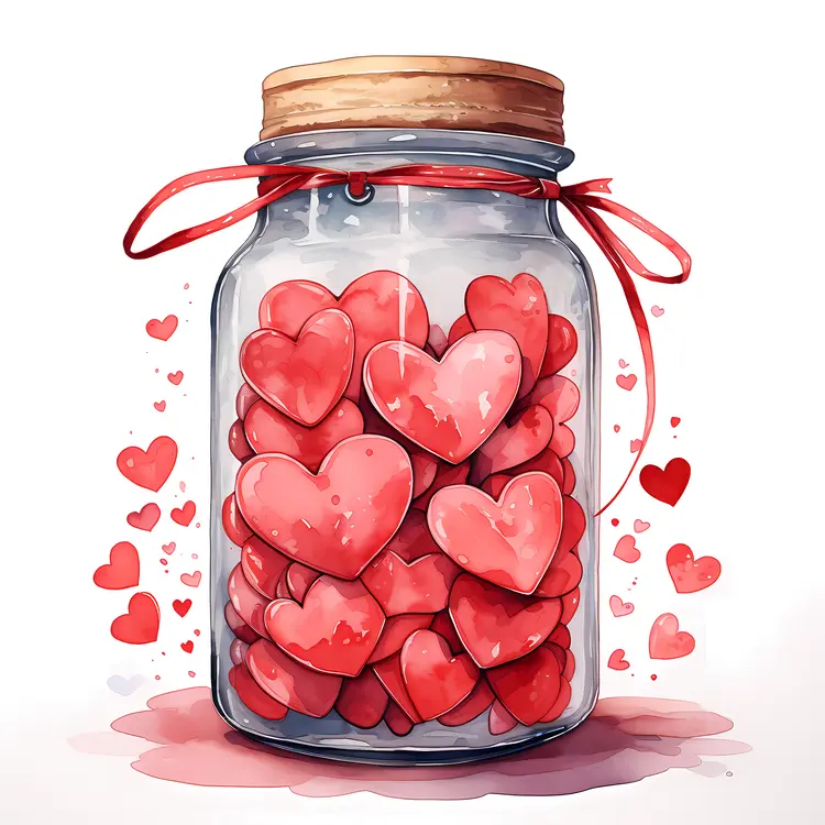 Jar of Heart Candies