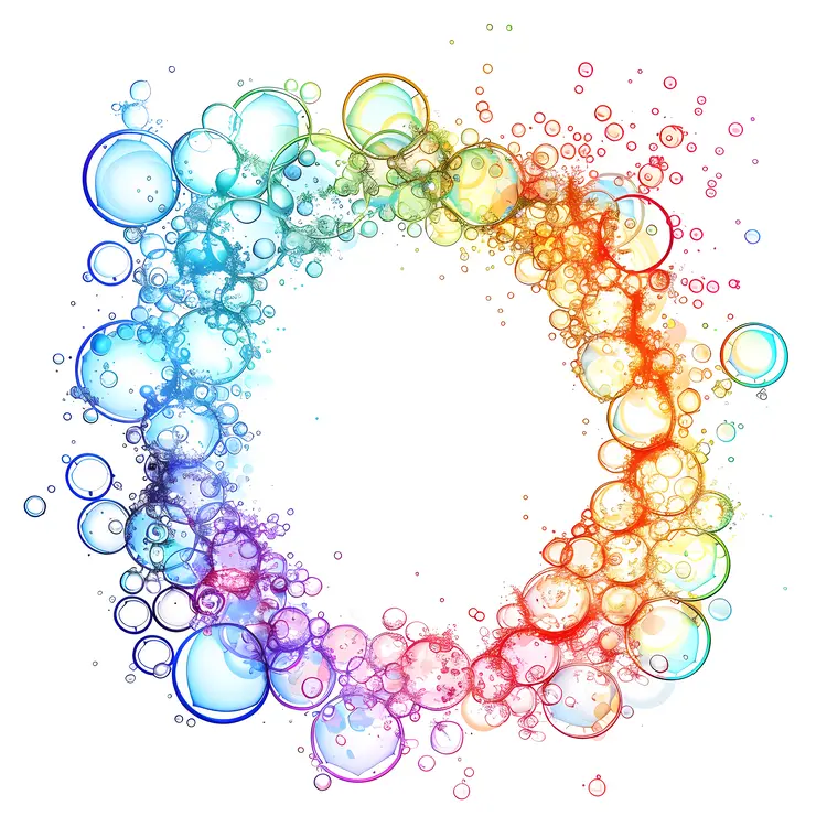 Rainbow Bubble Wreath