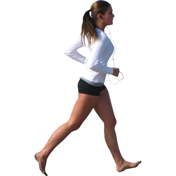 Running Woman with Earphones