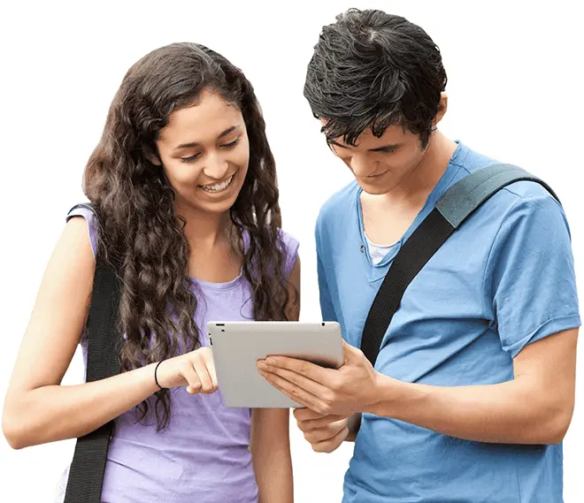 Students Using Tablet for Learning