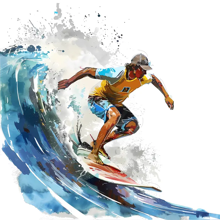 Surfer on a Wave
