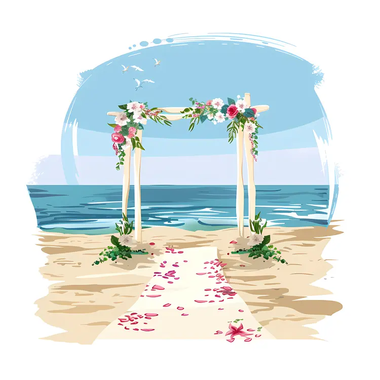 Beautiful Beach Wedding Ceremony