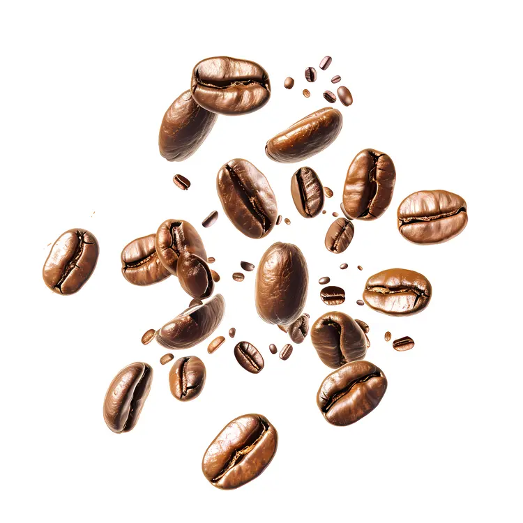 Shiny Brown Coffee Beans