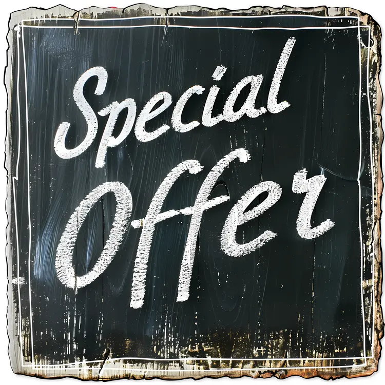 Vintage Chalkboard Special Offer Sign