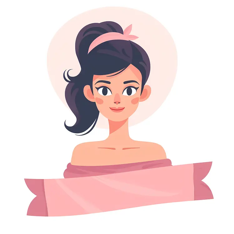 Woman with Blank Banner
