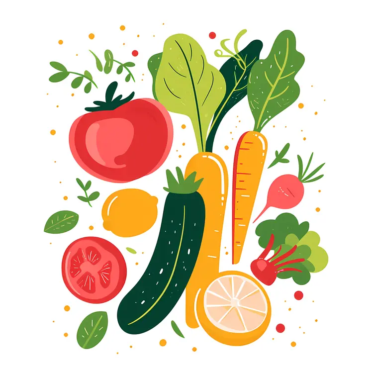 Colorful Vegetables Illustration
